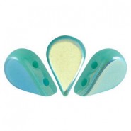 Les perles par Puca® Amos kralen Opaque green turquoise ab 63130/28701